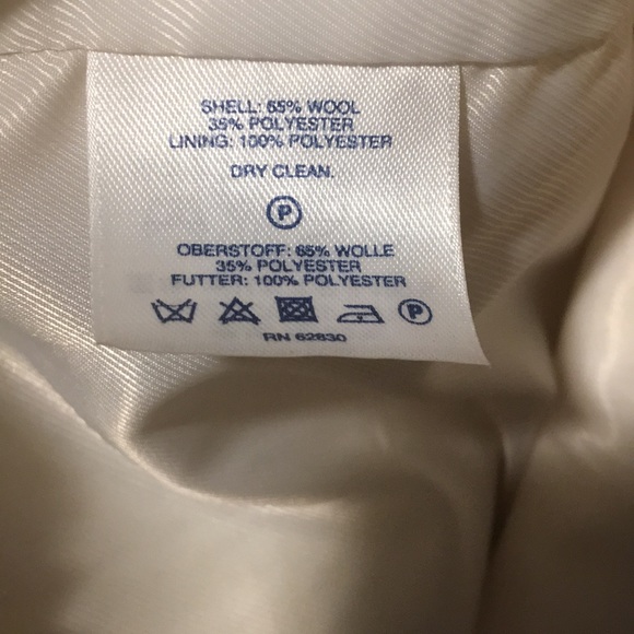 Land’s End Cream Wool Blend Coat - Picture 5 of 5